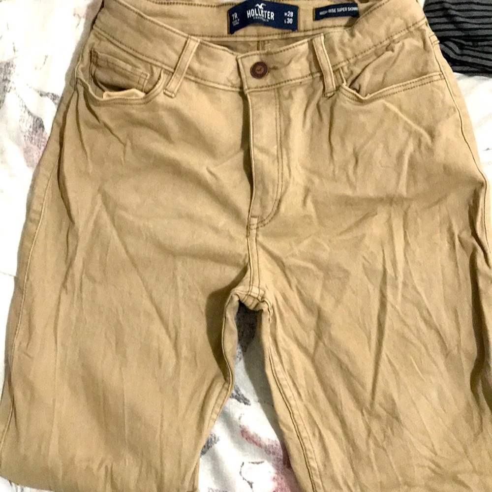Khaki skinny jeans
